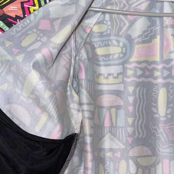 Adidas Sports Track Jacket Youth Size Small Geometric Multicolor Retro Athletic - Picture 8 of 13